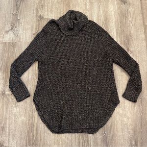 Free People Oversized Turtleneck Sweater - Gray - Women’s Size Smal
